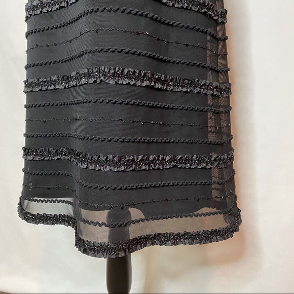 Tadashi Shoji Black Embellished A Line Dress - Picture 3 of 9